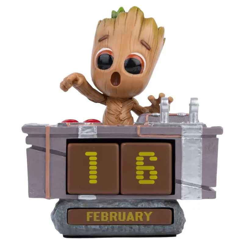 8435497280789 - Grupo Erik - Marvel Guardians of the Galaxy Ewiger 3D Kalender Groot aus Kunstharz handbemalt in Geschenkverpackung