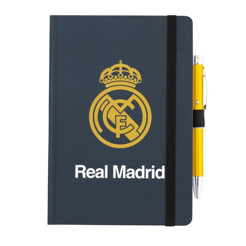 8435747800859 - Premium A5 Notizbuch + Projektor-Stift für Kinder Real Madrid