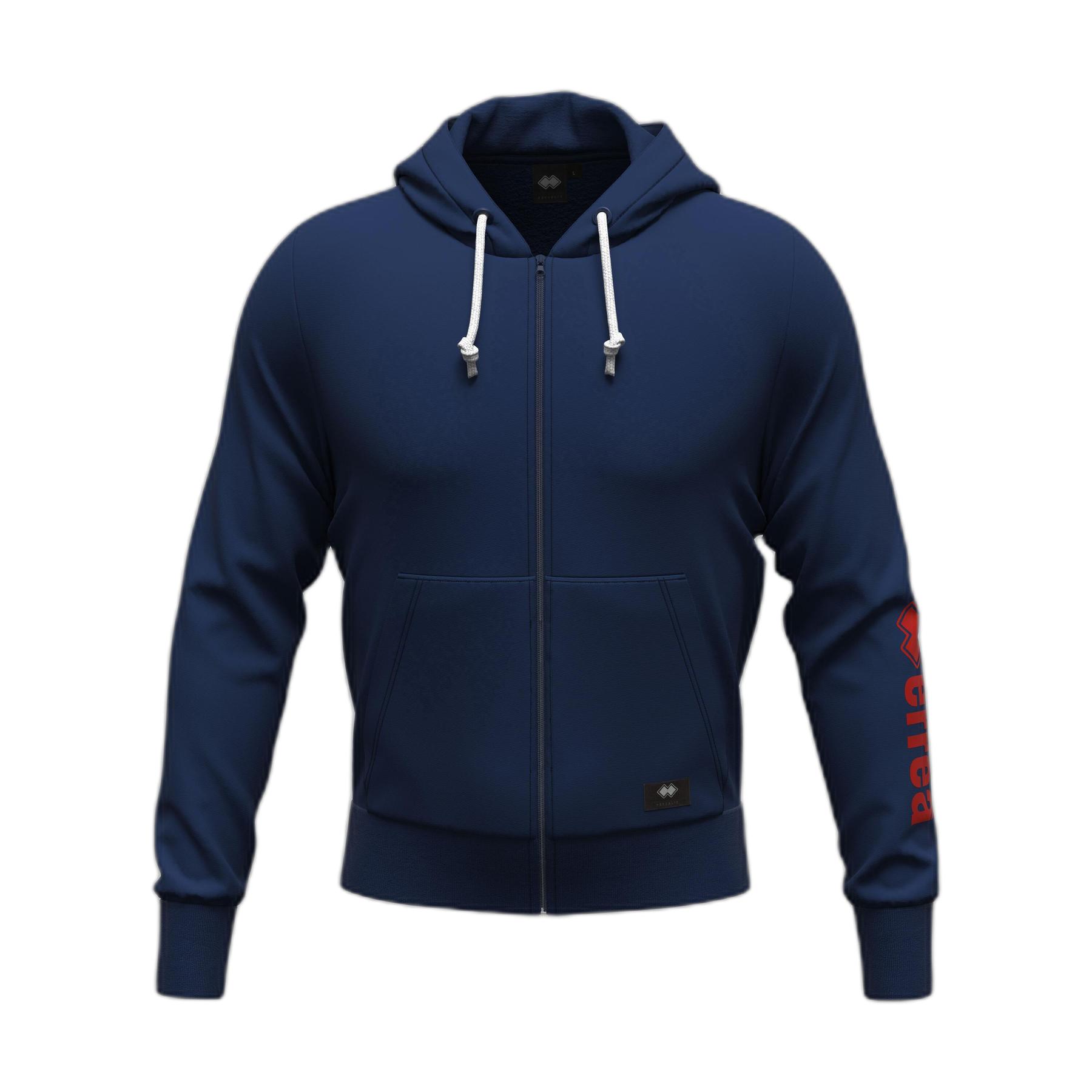 Felpa con zip e cappuccio Errea Essential 039
