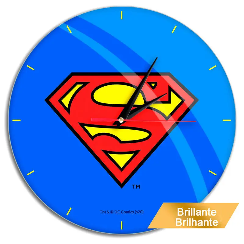 Ert Group Bleu Wall Clock Dc Comics Superman