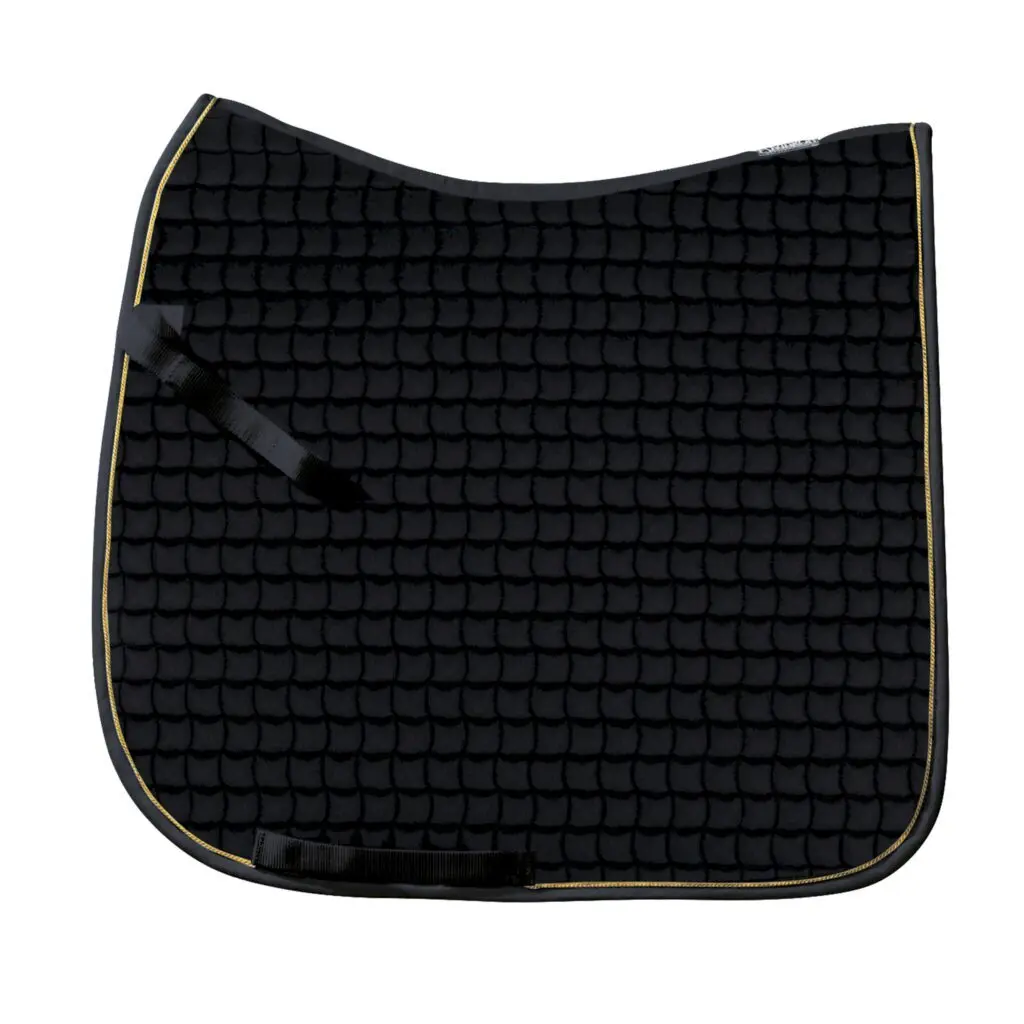 Eskadron Noir Gold Cotton Dressage Saddle Pad