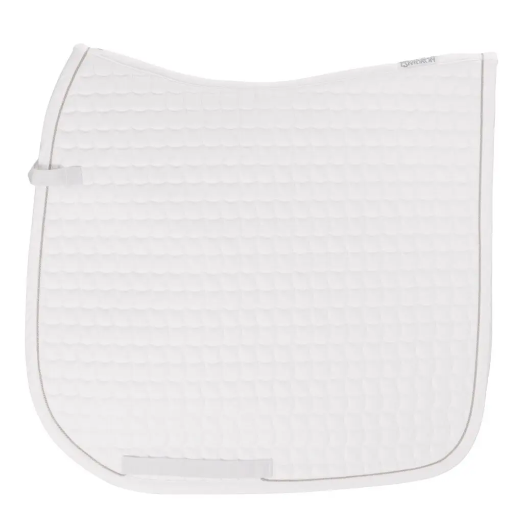 Eskadron Blanc Horse Dressage Saddle Pad In Silver Cotton