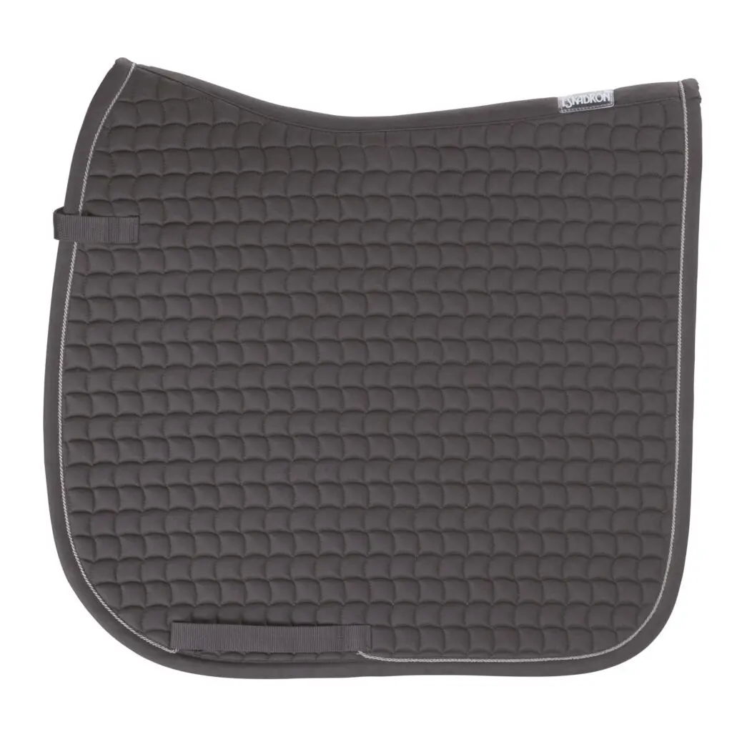 Eskadron Gris Horse Dressage Saddle Pad In Silver Cotton