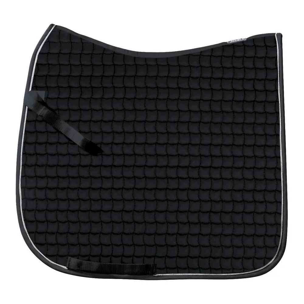 Eskadron Noir Horse Dressage Saddle Pad In Silver Cotton