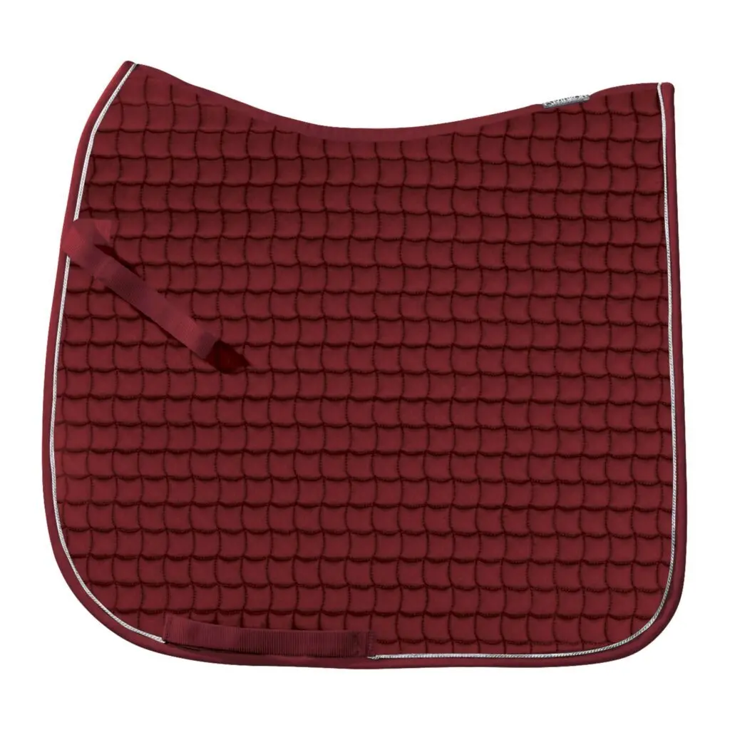 Eskadron Rouge Horse Dressage Saddle Pad In Silver Cotton