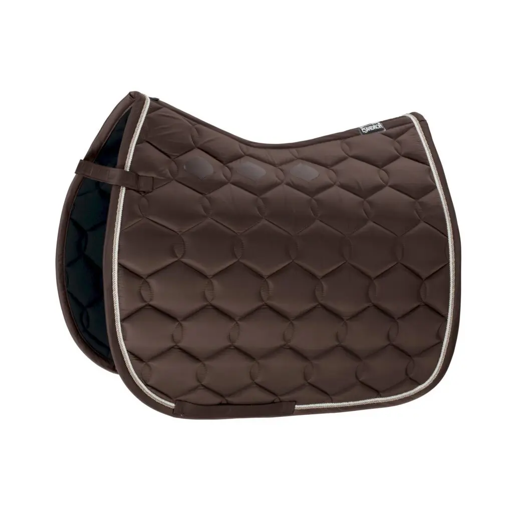 Eskadron Marron Contrasting Horse Saddle Pad Glossy Wave