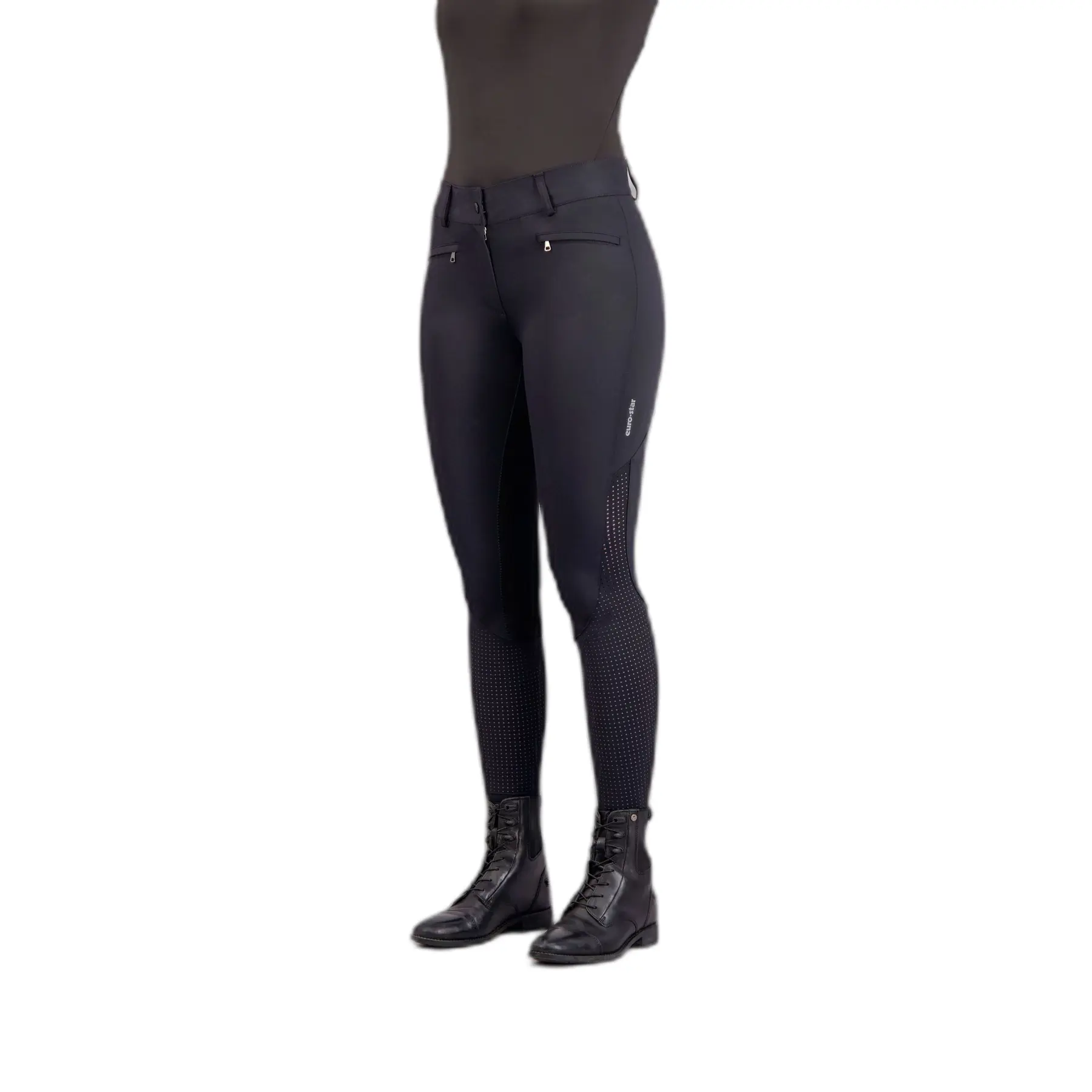 Meilleurs prix pour Pantalon équitation full grip avec poche femme Euro-Star Airflow