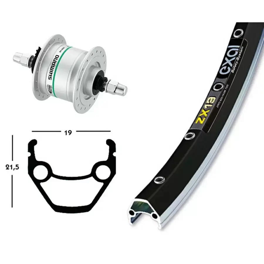 Velo Store - UK Front wheel Exal Dyn Dh3N31 36T Exal Zx 19 | Extra 10% off with Subscription, Postage £16.79 to UK Fedex.