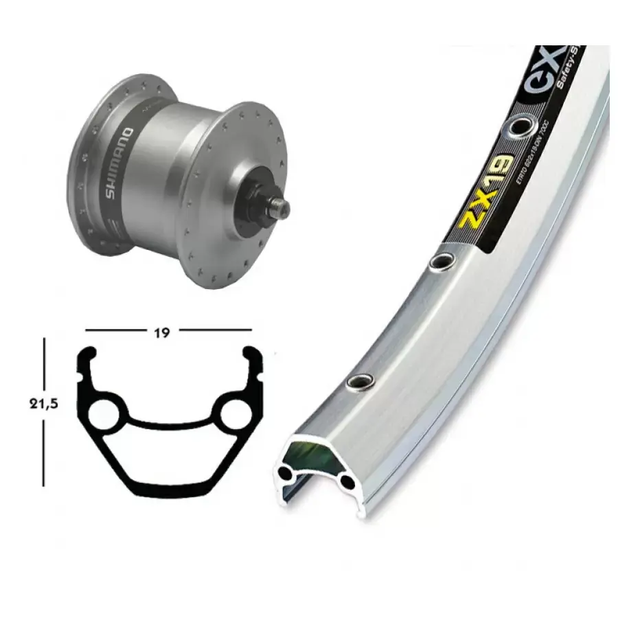 Vorderrad Nabe Exal Dyn Dhc3000 Qr 36T Zx 19