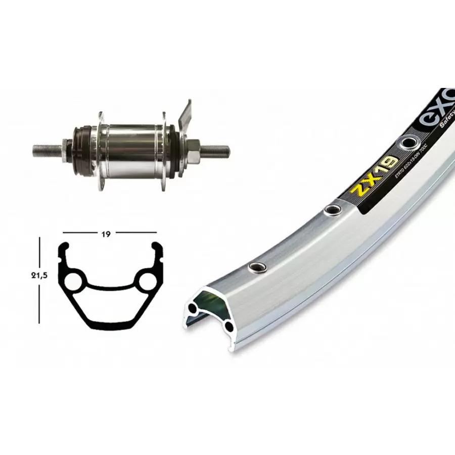 Exal Winora Zx 19 Cont.sh.109 Mtb Hinterrad