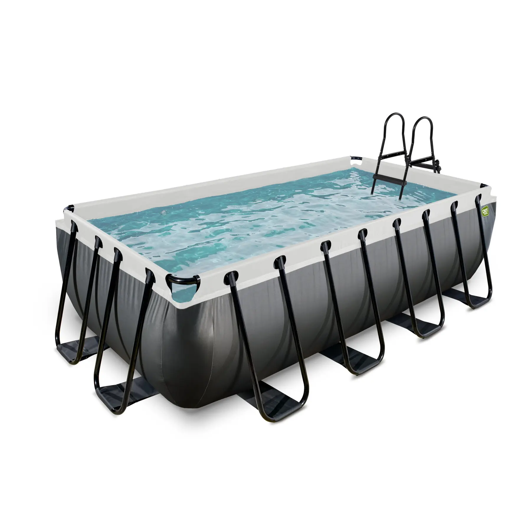 EXIT TOYS Piscine EXIT Black Leather 400x200x100cm avec pompe filtrante - noir