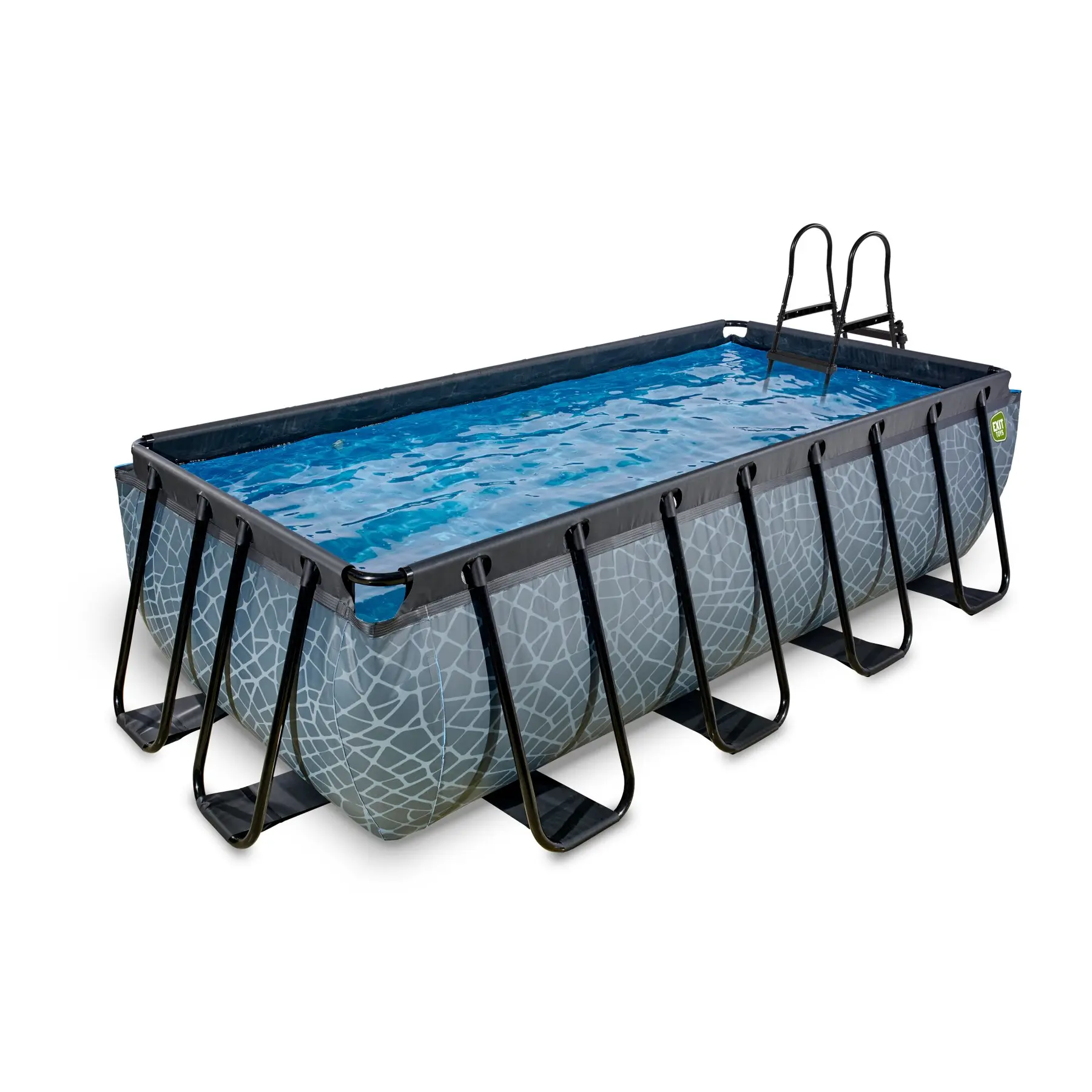 Comparer les prix de Piscine avec pompe filtrante à sable enfant Exit Toys Stone 400 x 200 x 100 cm