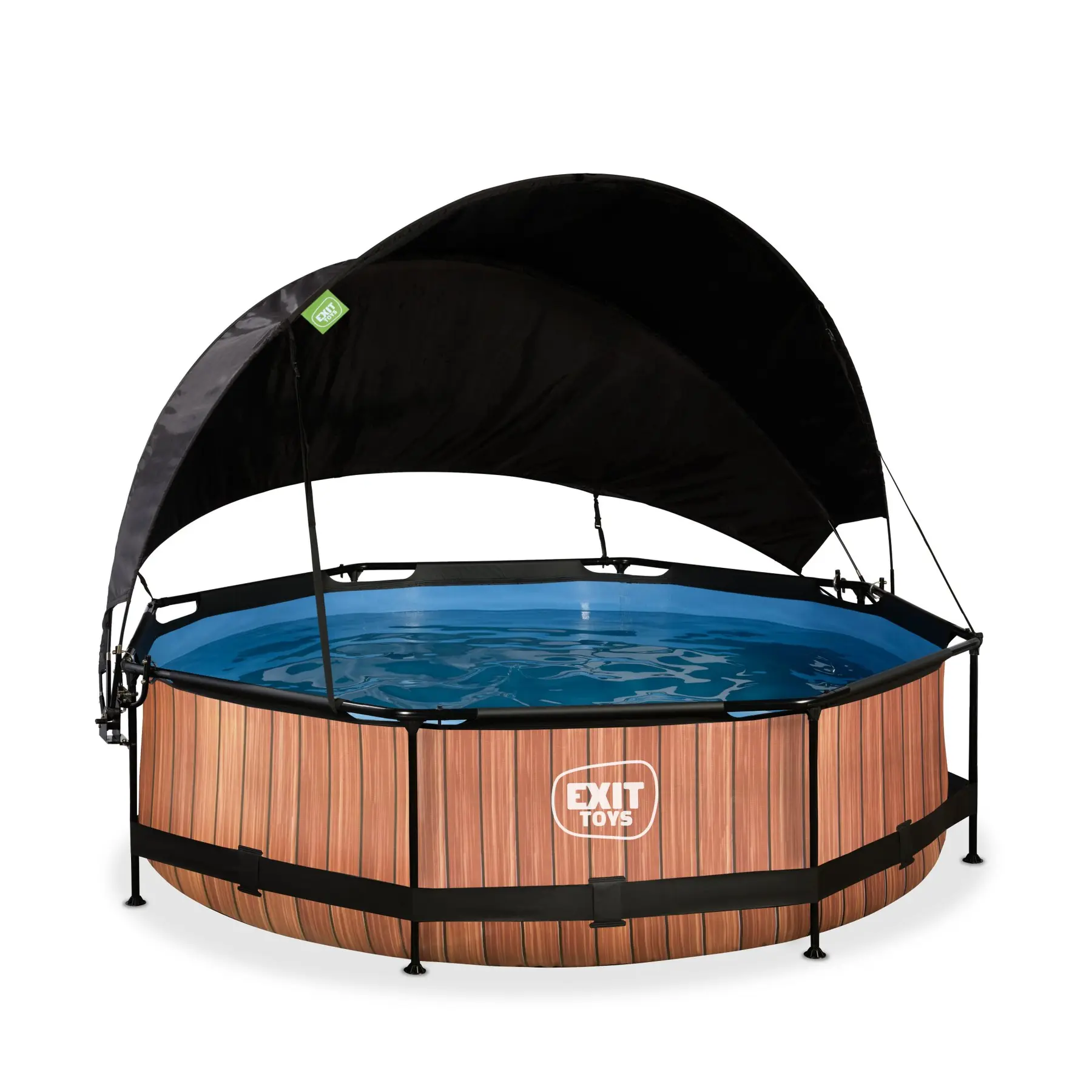 Comparer les prix de Piscine avec pompe filtrante et voile d'ombrage enfant Exit Toys Wood 300 x 76 cm