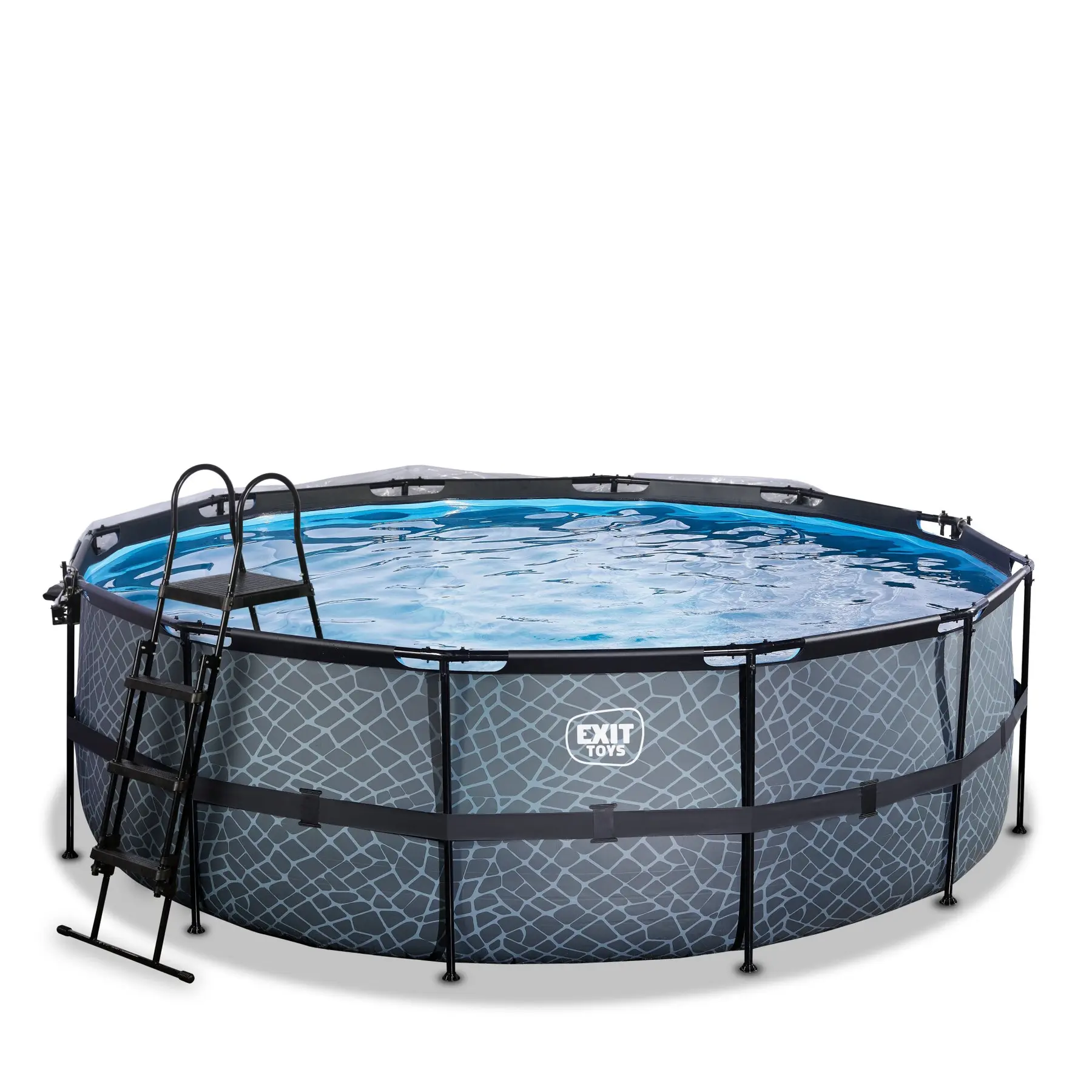 Comparer les prix de Piscine avec pompe filtrante à sable et dôme enfant Exit Toys Stone 427 x 122 cm