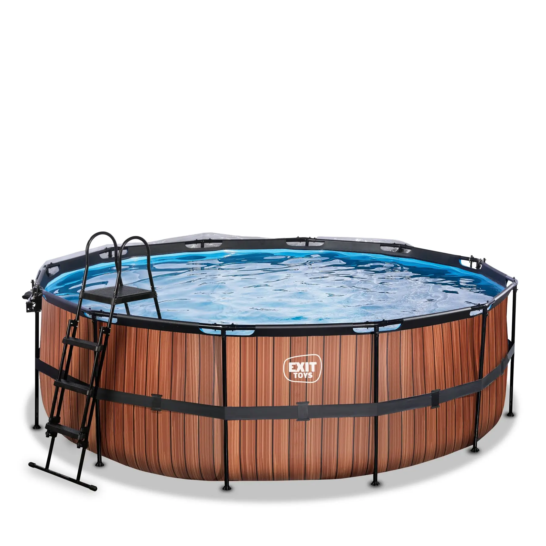 Comparer les prix de Piscine avec pompe filtrante à sable et dôme enfant Exit Toys Wood 427 x 122 cm