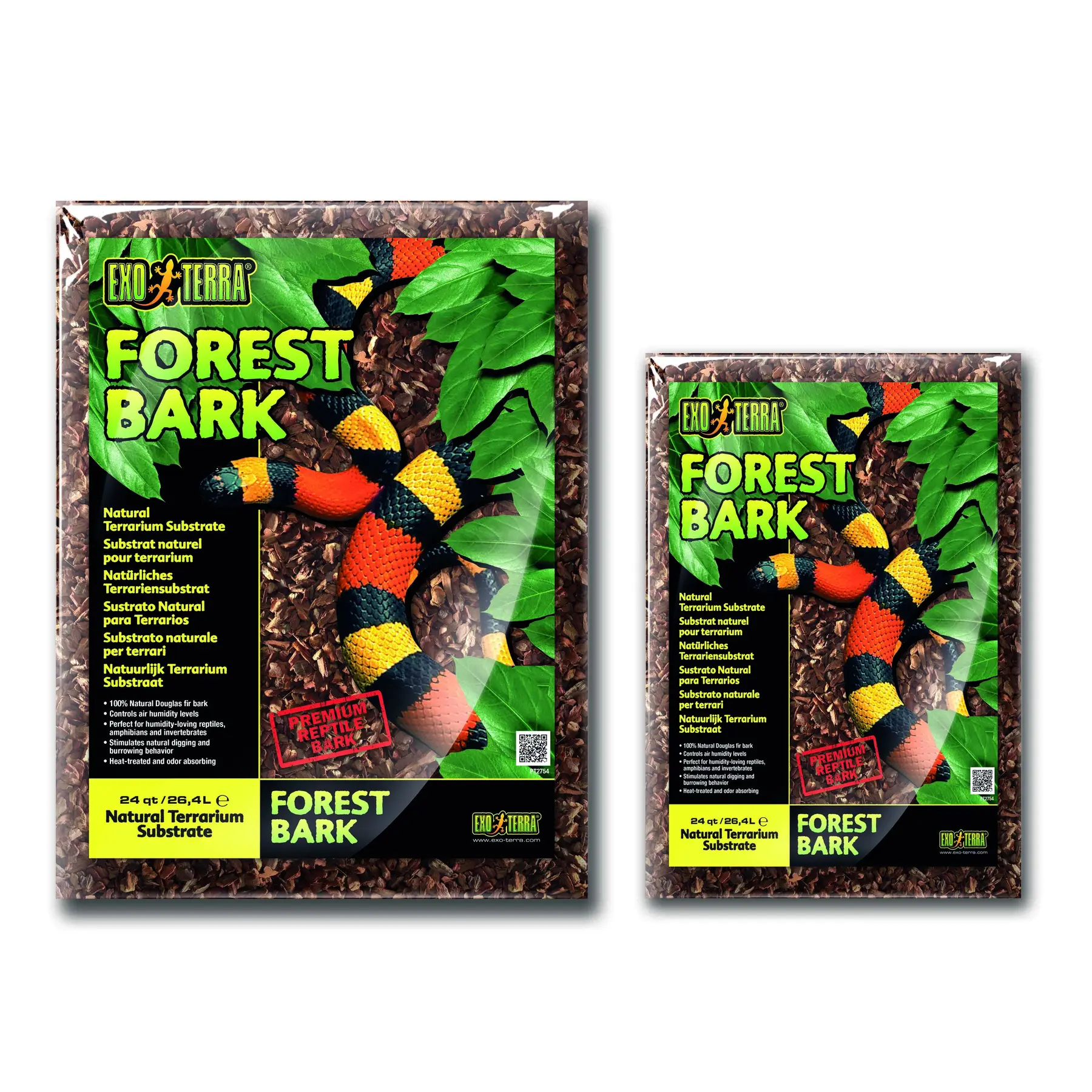 Exo Terra Marron Decoration Kit Forest Bark Substrat