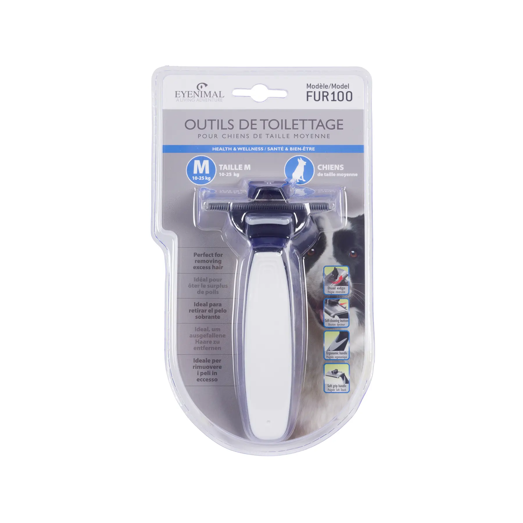 Eyenimal Noir Anti-Shedding Brush For Dogs
