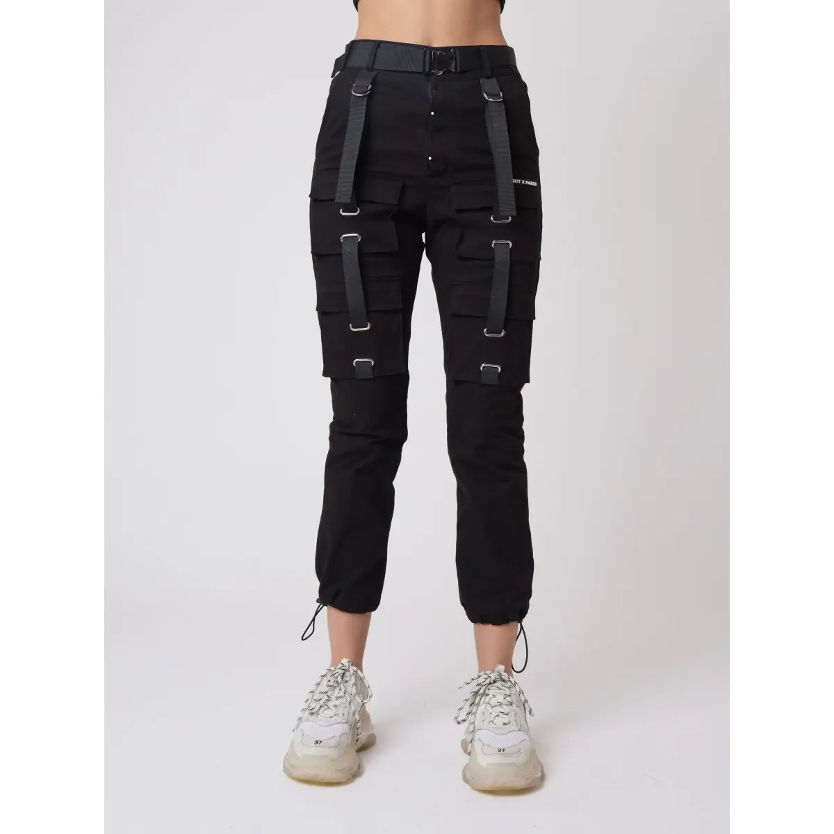 3665957013670 - Pantalon de jogging à poches et détail sangle femme Project X Paris