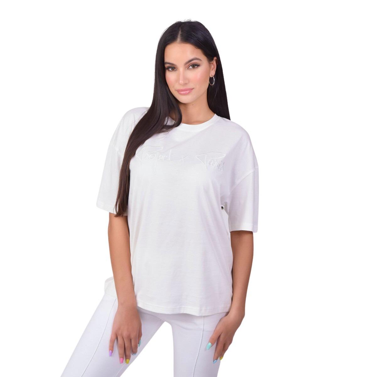 3665957096437 - Lockeres Basic-T-Shirt mit Logo für Frauen Project X Paris