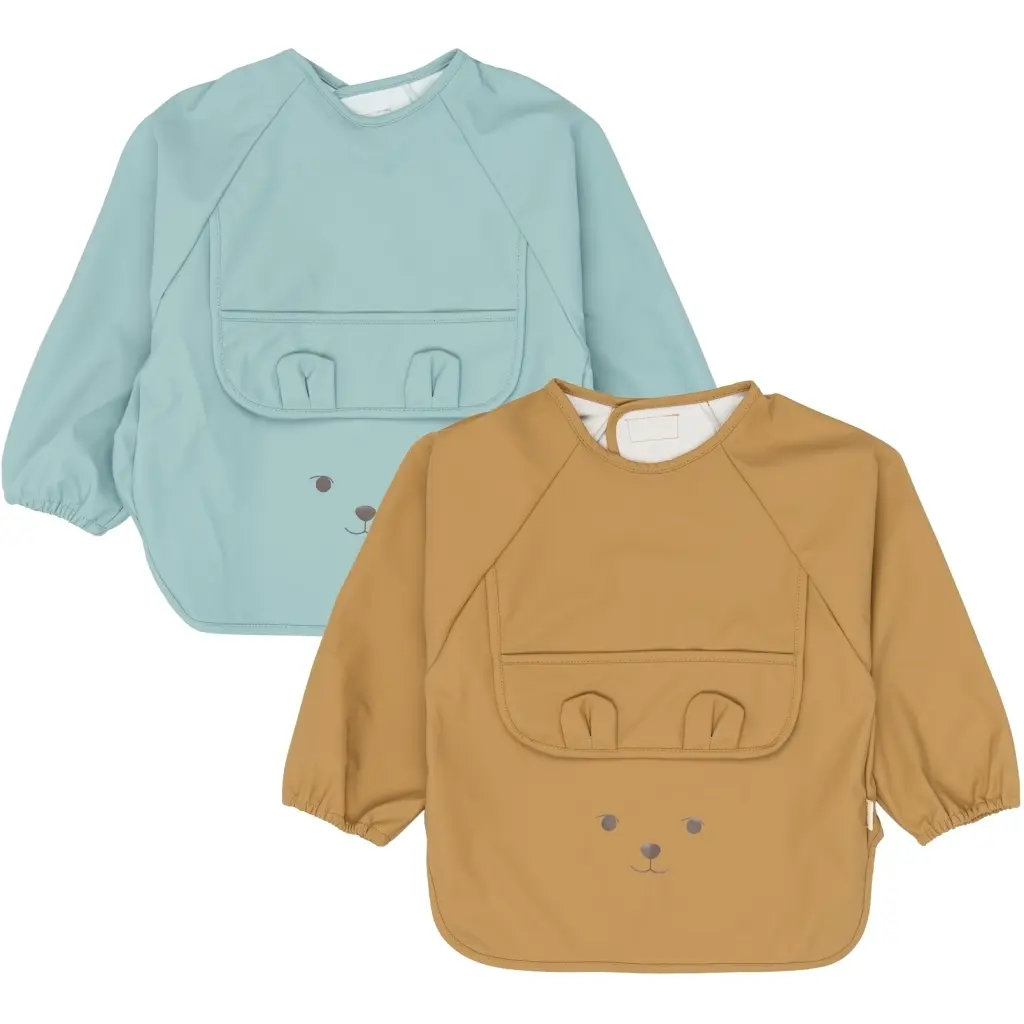 Baby bib Fabelab Bear Solid (x2)