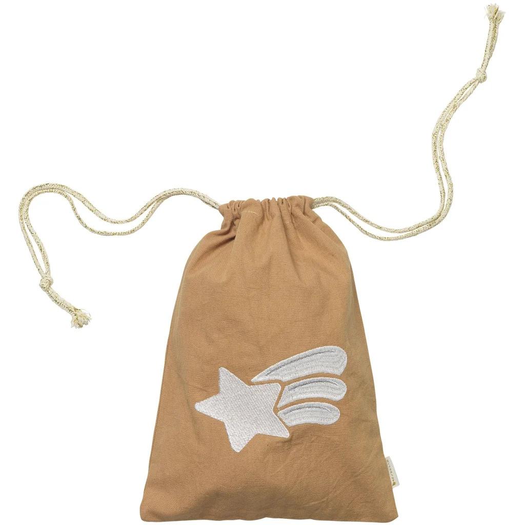 5713034214880 - Geschenke-Stoffbeutel SHOOTING STAR (34x23) in caramel
