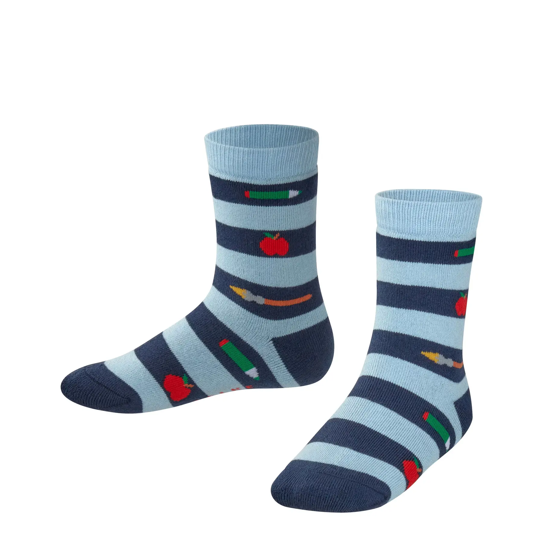 FALKE School Supplies gedessineerd katoen sokken kinderen blauw - maat 35-38