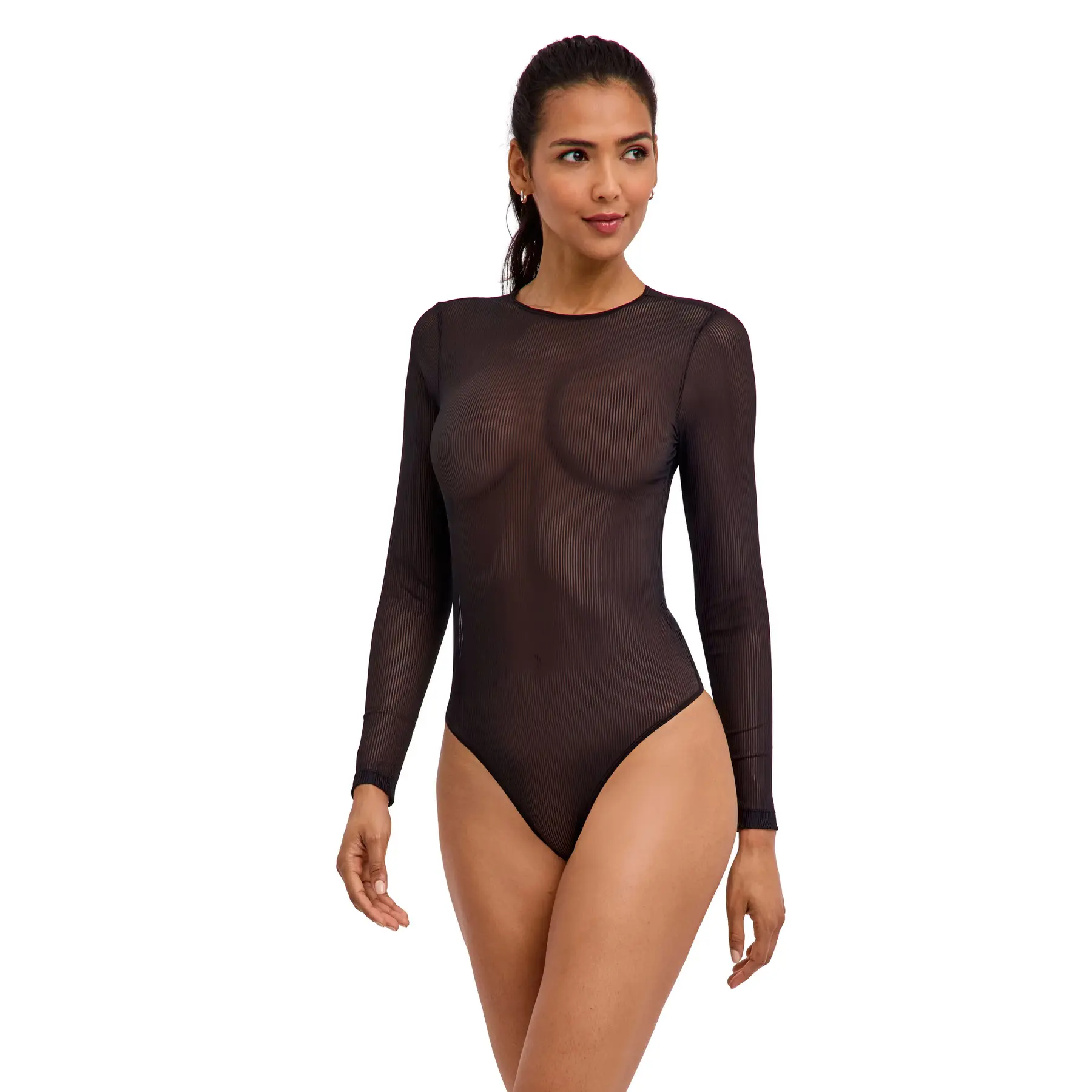 Body mit Rundhalsausschnitt, Damen Falke Private