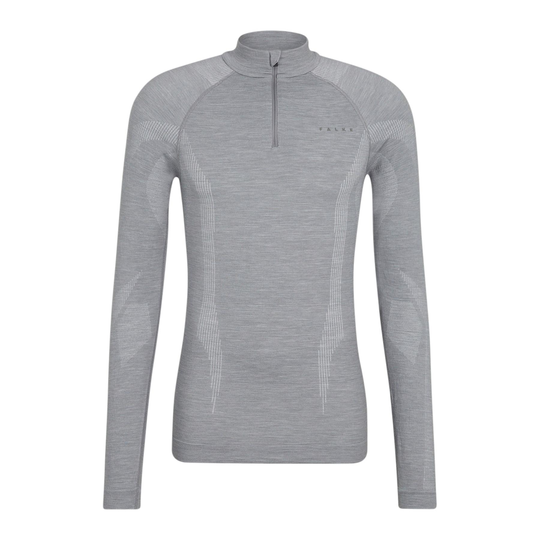 4067112090691 - Long Sleeve Wool Tech half Zip Shirt Grey Heather