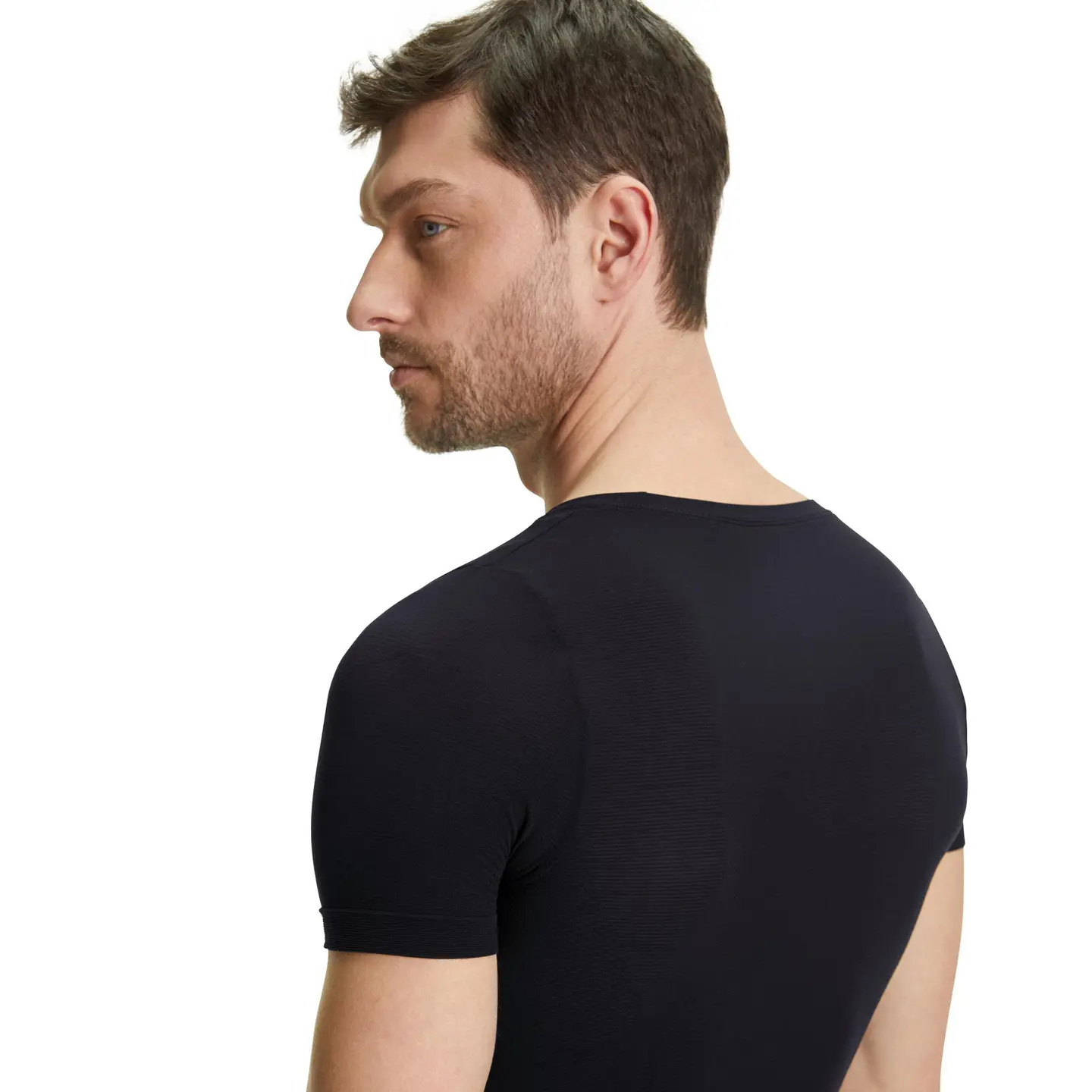 Falke Maglietta Polo Uomo In Misto Cotone, Con Inserti In Rete E Chiusura A Cerniera, Blu - 2