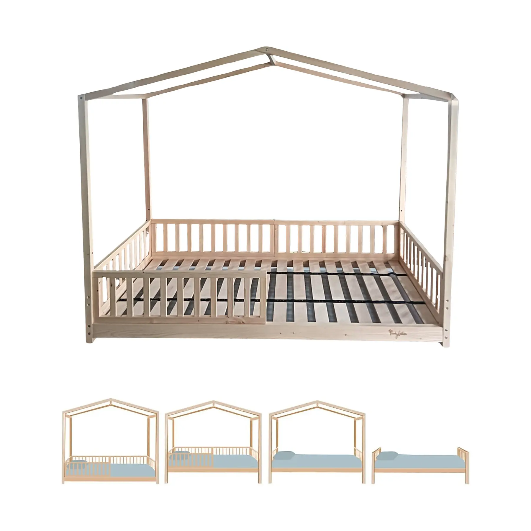 Image of 4-in-1 wandelbares Bett Family Nation Montessori Evi