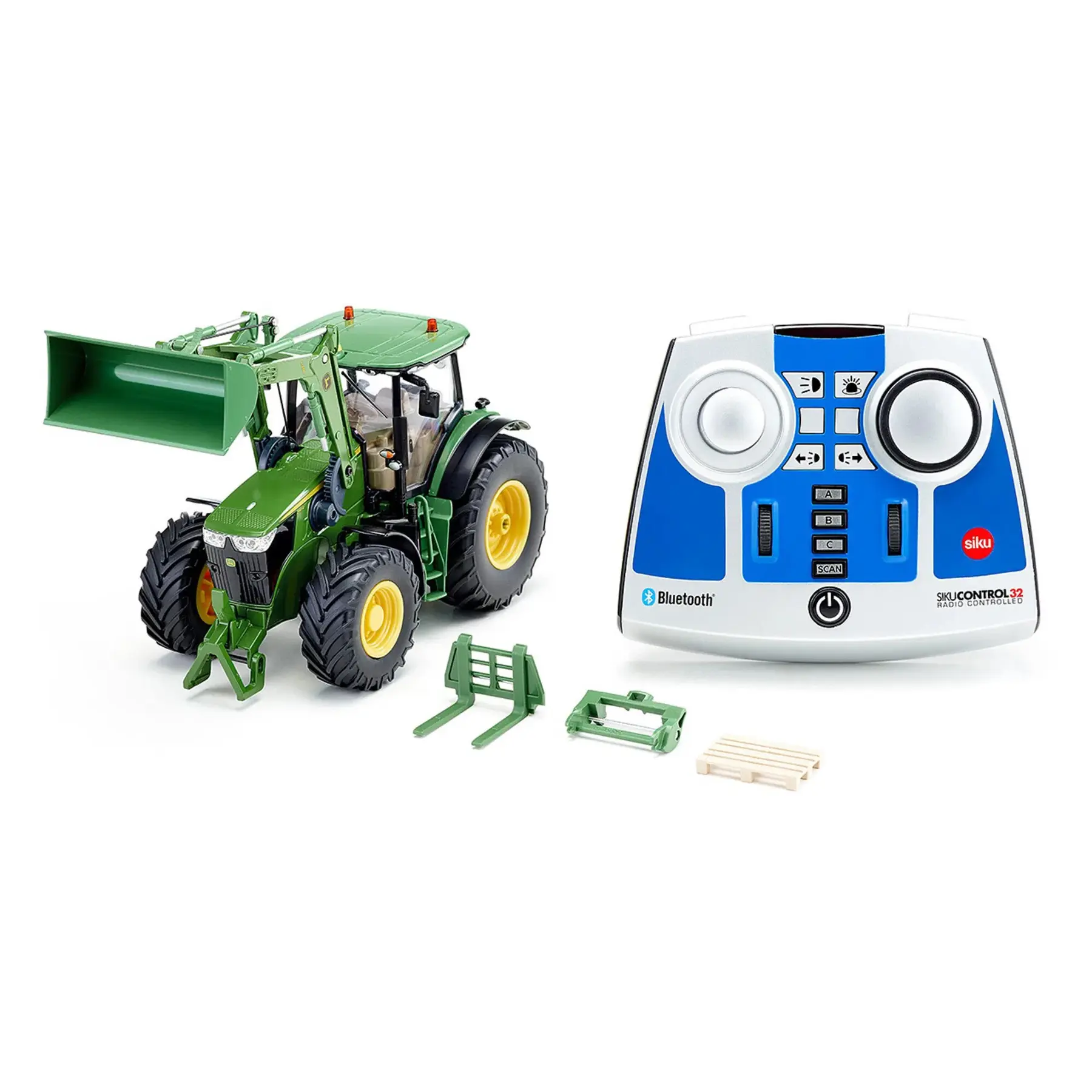 4006874067954 - Control 6795 John Deere 7310R mit Frontlader 132 mit Bluetooth-Fernsteuermodul und App-Steuerung