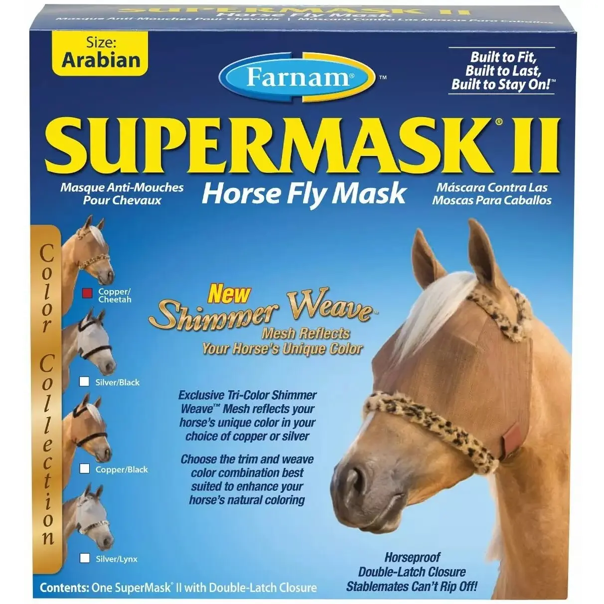 Meilleurs prix pour Masque anti-mouches pour cheval avec oreilles Farnam Supermask II Xl XL