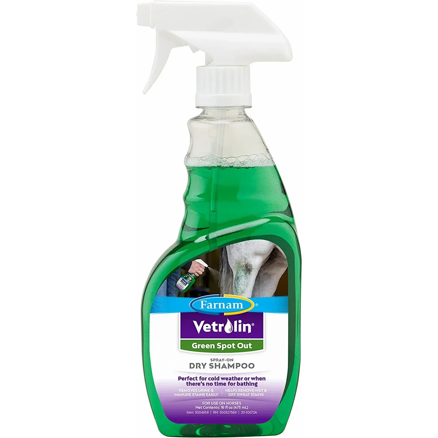 Comparer les prix de Shampoing pour cheval Farnam Vetrolin Green Spot Out 473 ml