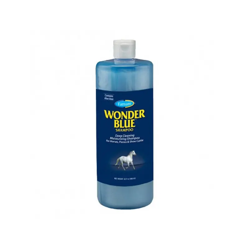 Meilleurs prix pour Shampoing pour cheval Farnam Wonder Blue 946 ml