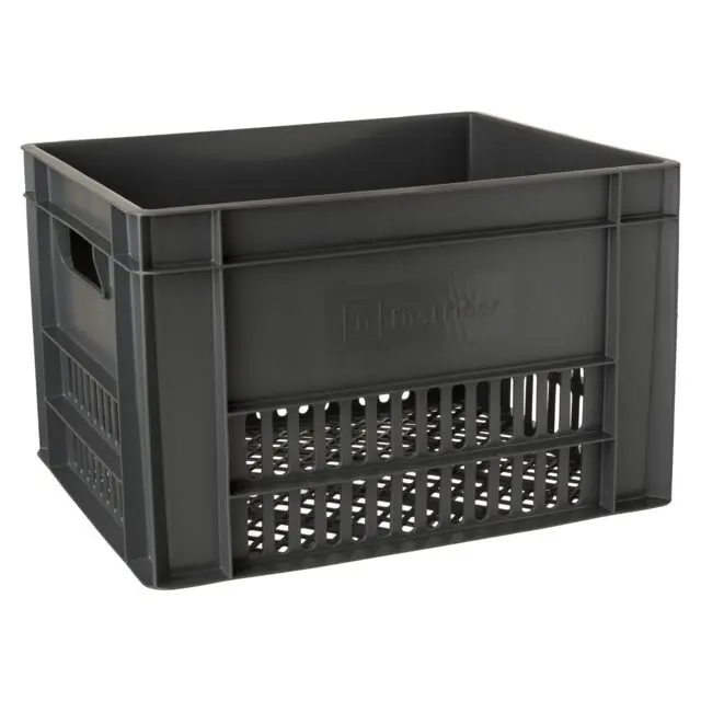 Fastrider Fietskrat Groot - Antraciet - 34L - Gerecyceld Plastic