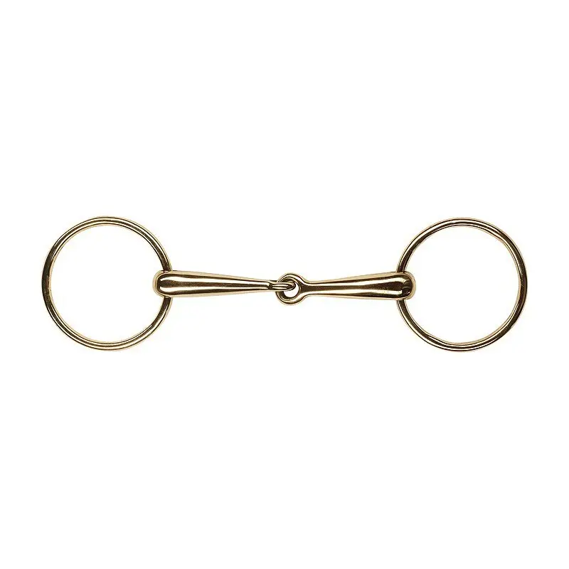 Comparer les prix de Mors 2 anneaux en cyprium canons pleins fins pour cheval Feeling