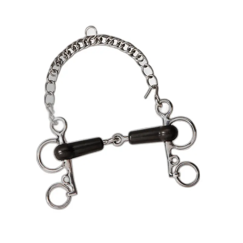 Meilleurs prix pour Pelham pour cheval caoutchouc brisé branches courtes Feeling