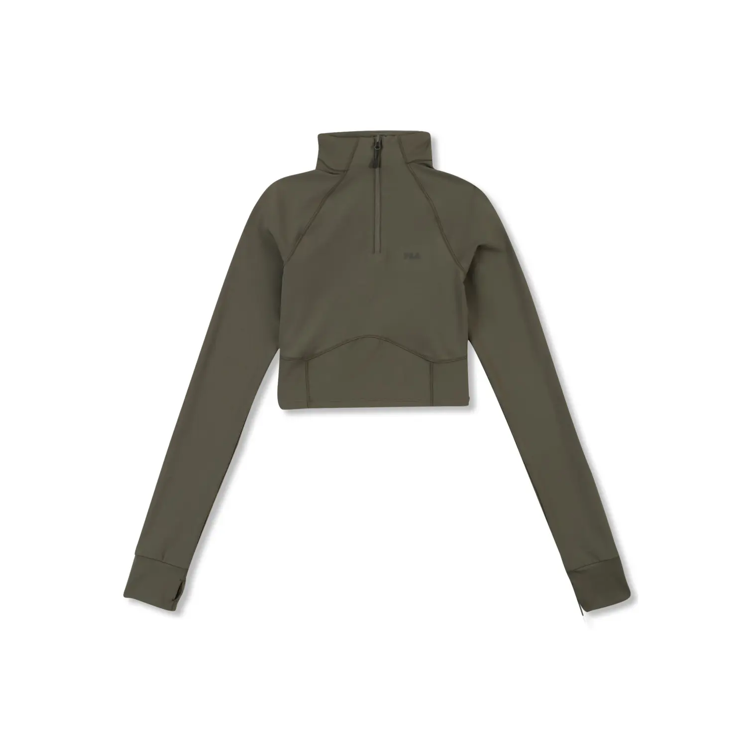 4067777239442 - Damen Cropped Sweatshirt mit halber Reißverschluss Corsico