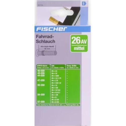 Velo Store - UK Medium air chamber schrader valve Fischer 26 | Extra 10% off with Subscription, Postage £16.79 to UK Fedex.