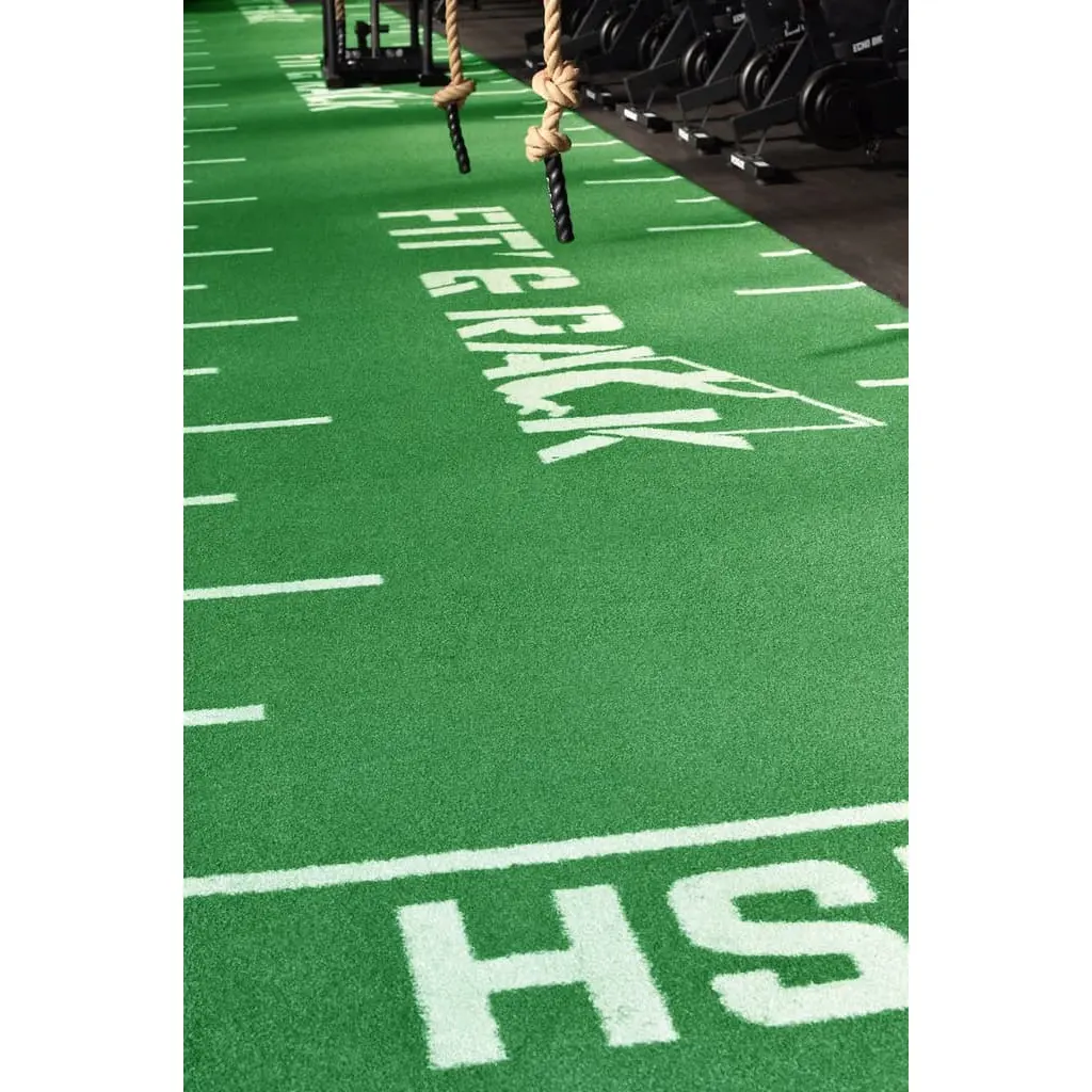 Kunstrasenbahn Teppich Fit & Rack