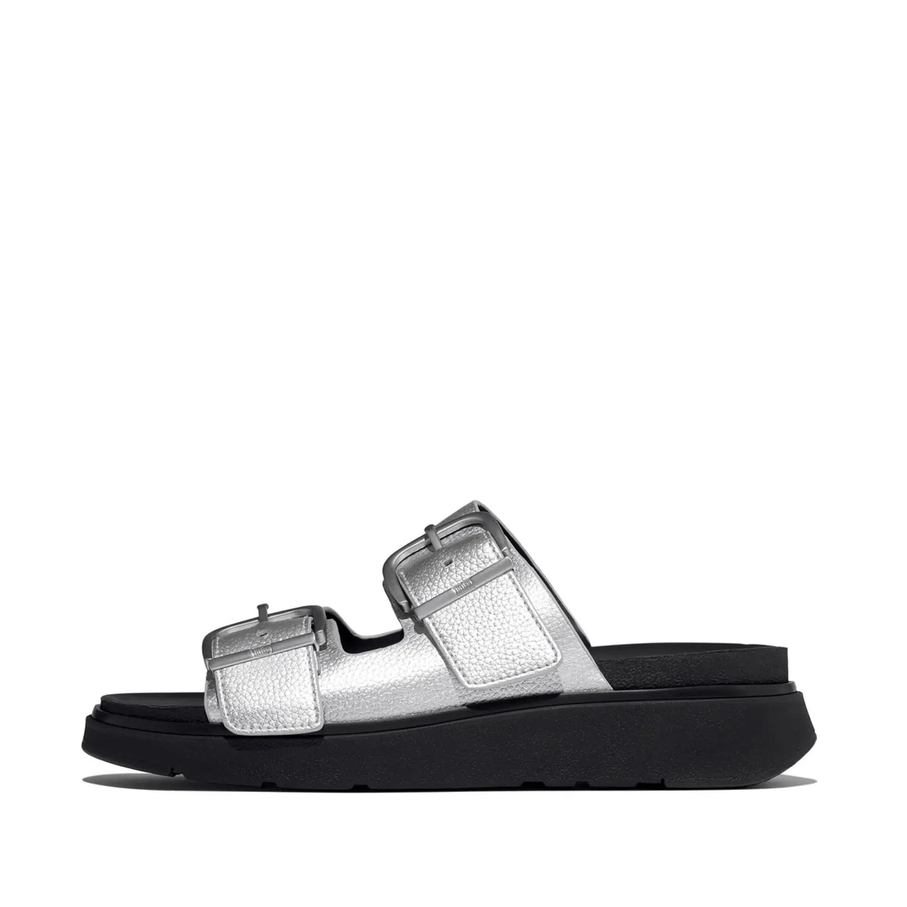 Sandali con tacco a ciambella in pelle granata donna  Gen-FF Buckle Tumbled