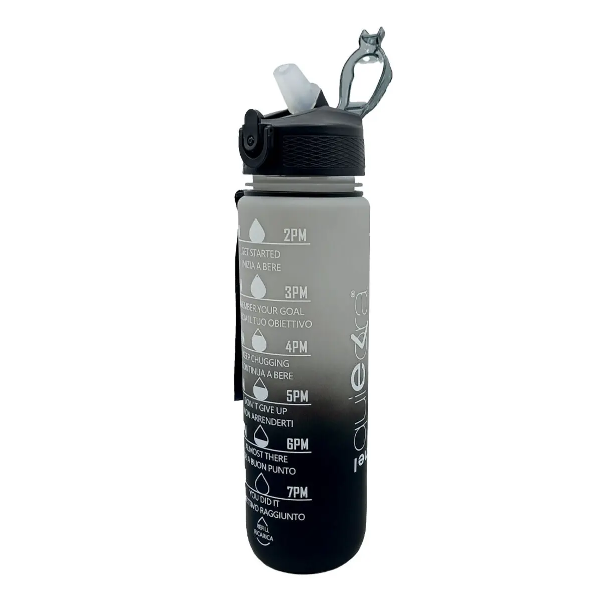 Fitpaddy Unisex Gris Water Bottle Motivational