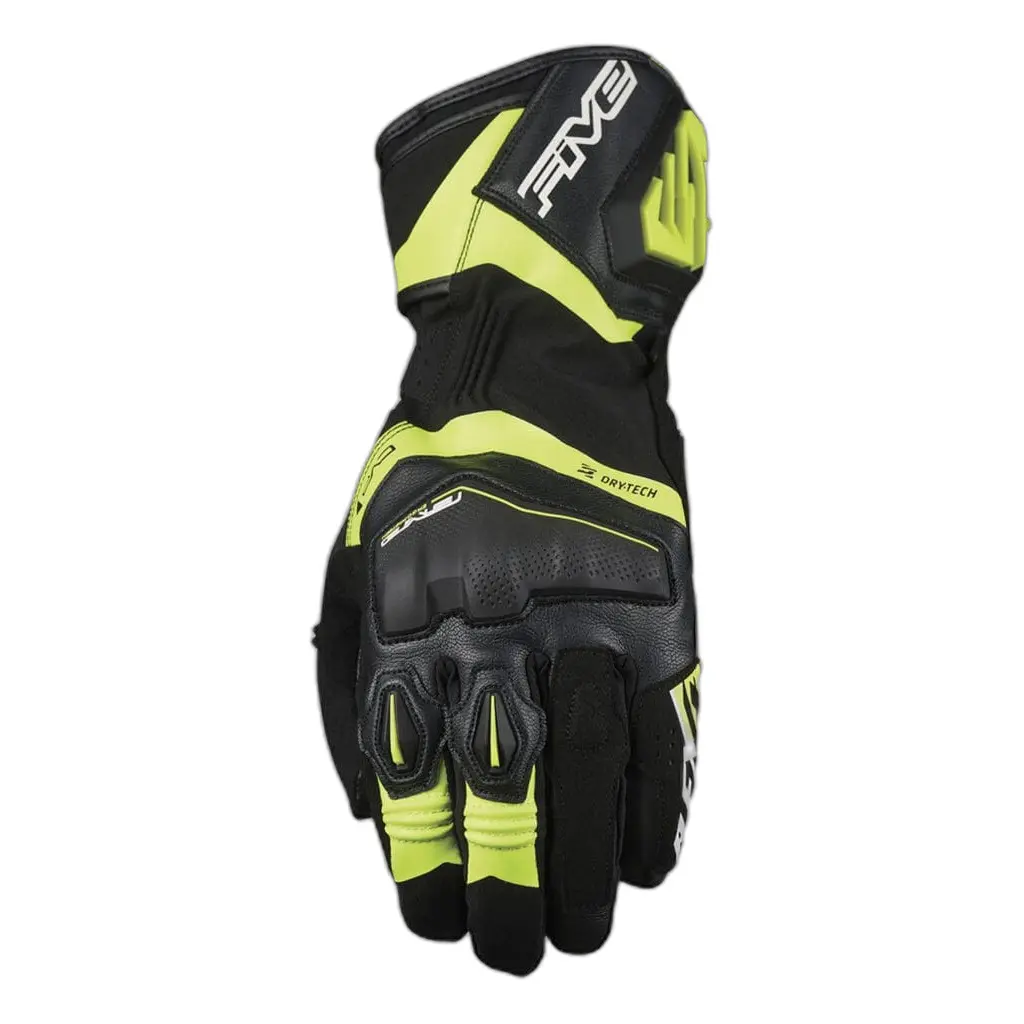 Gants cuir Five RFX4 Evo WP black/fluo yellow- S