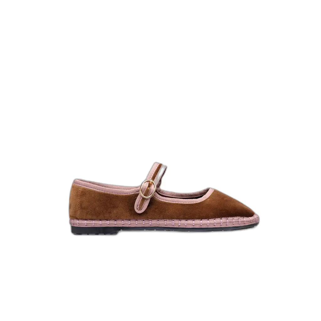 Ballerine da donna in velluto  Mary Jane