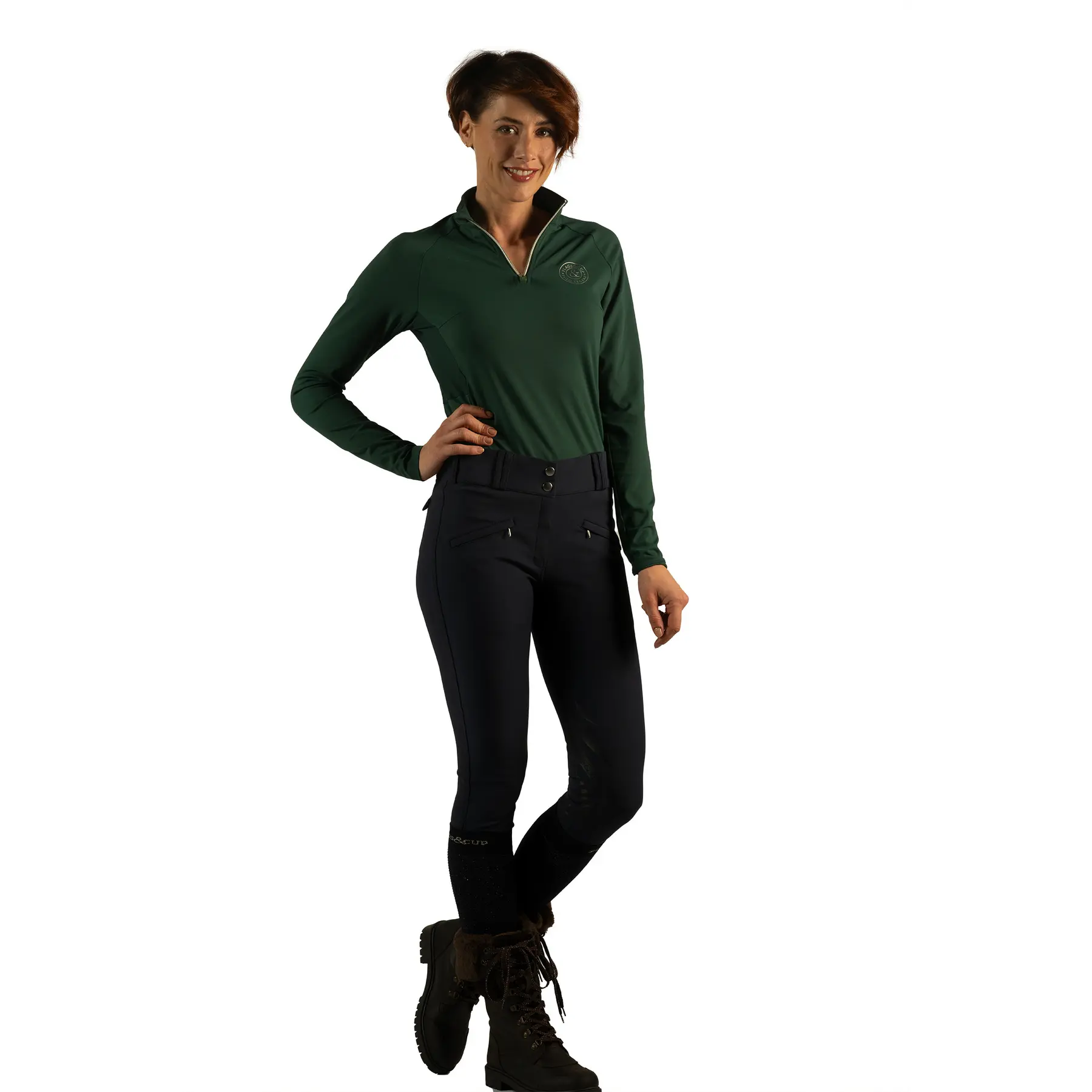 Comparer les prix de Polo d'équitation femme Flags&Cup Kirma