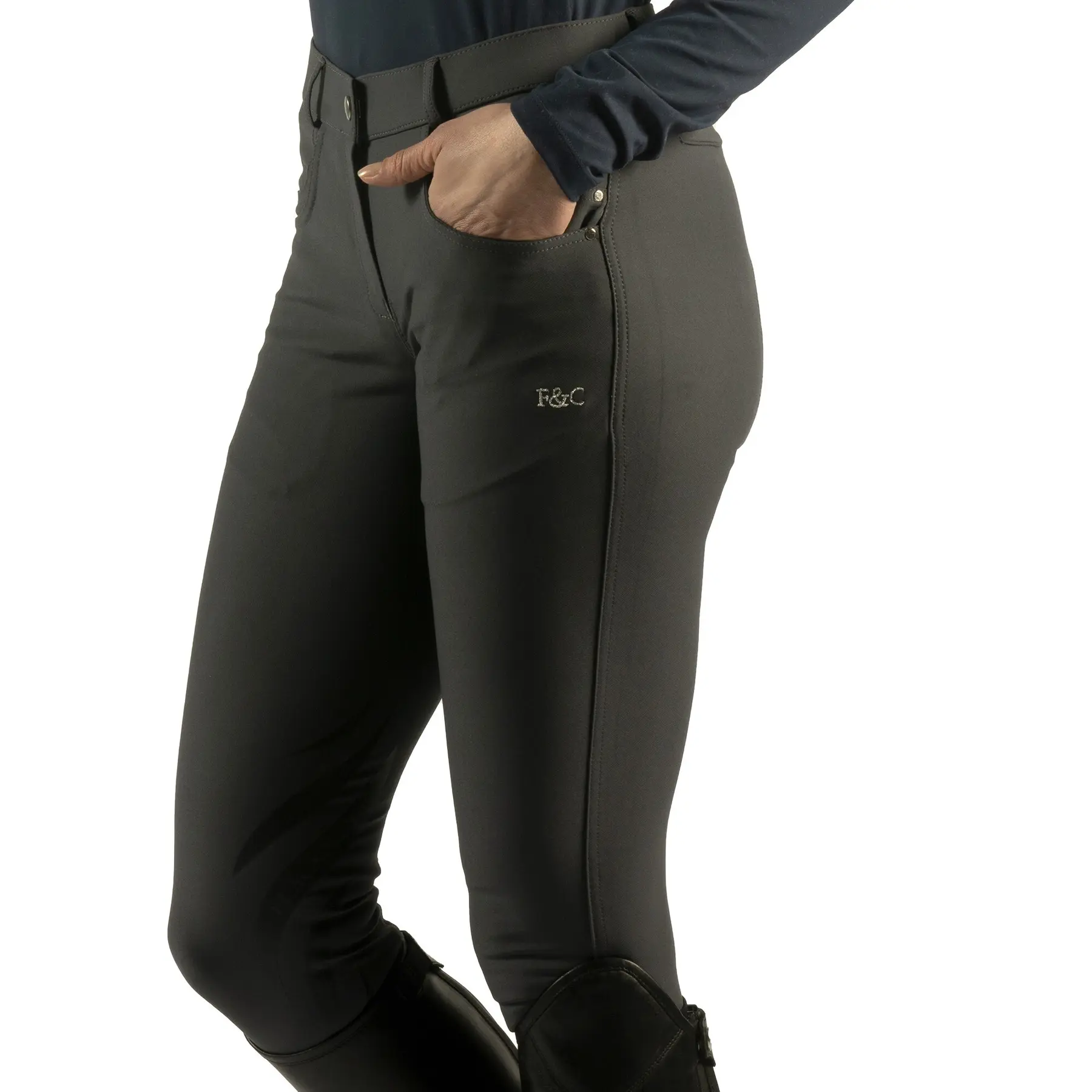 Pantalon équitation mid grip fille Flags&Cup Pampelone
