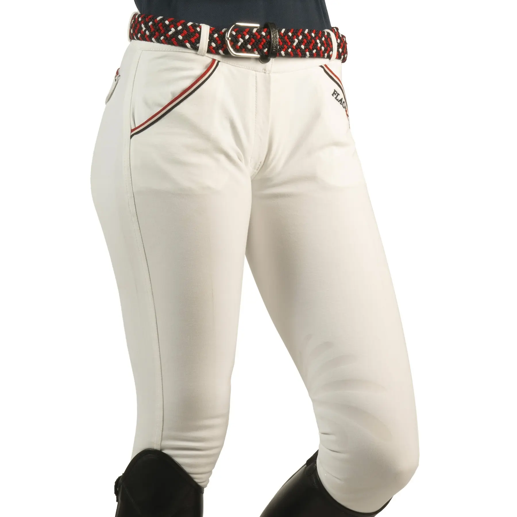 Flags&Cup Women's Blanc Mid Grip Riding Pants France Collection