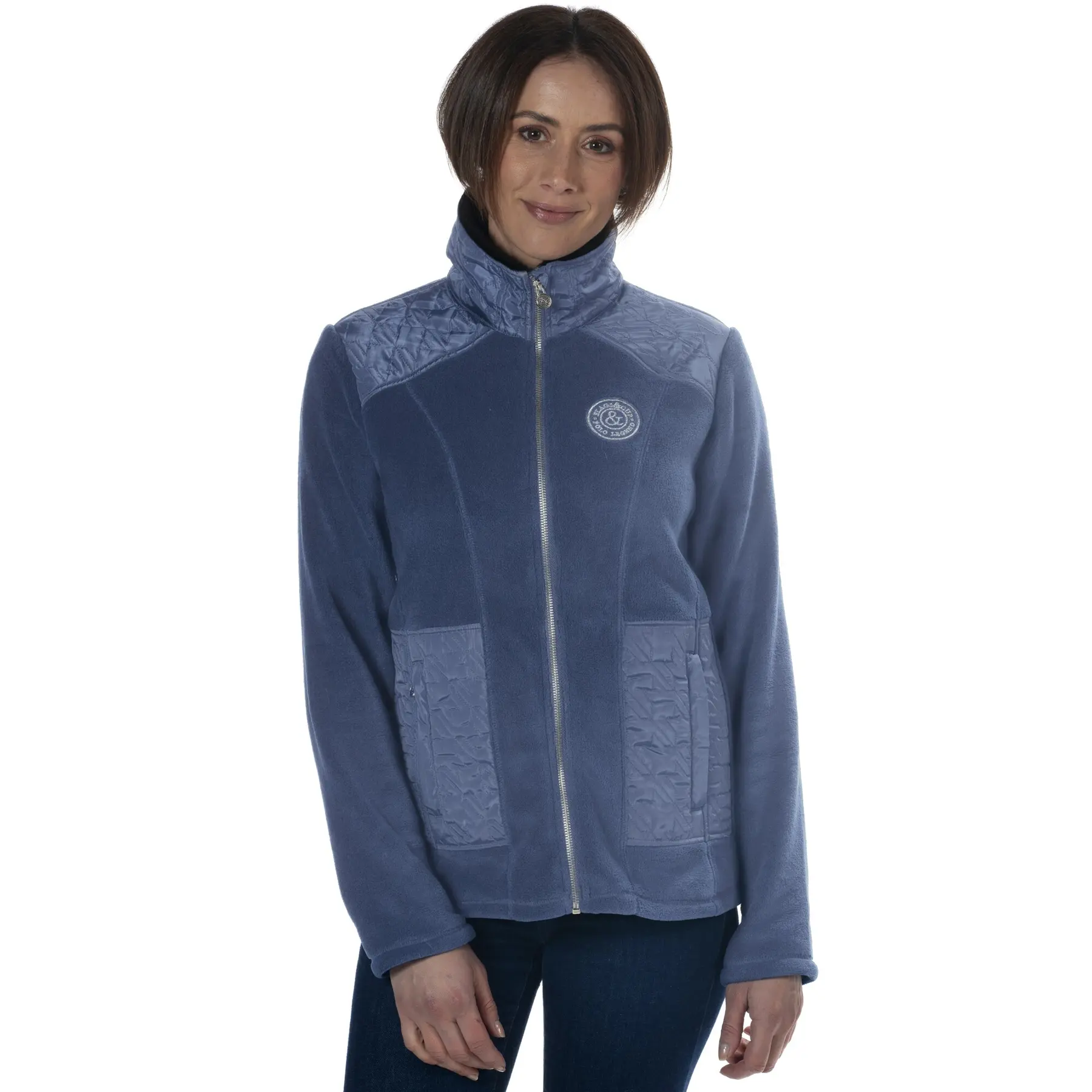 Flags&Cup Women's Bleu Fleece Riding Jacket Hailsa