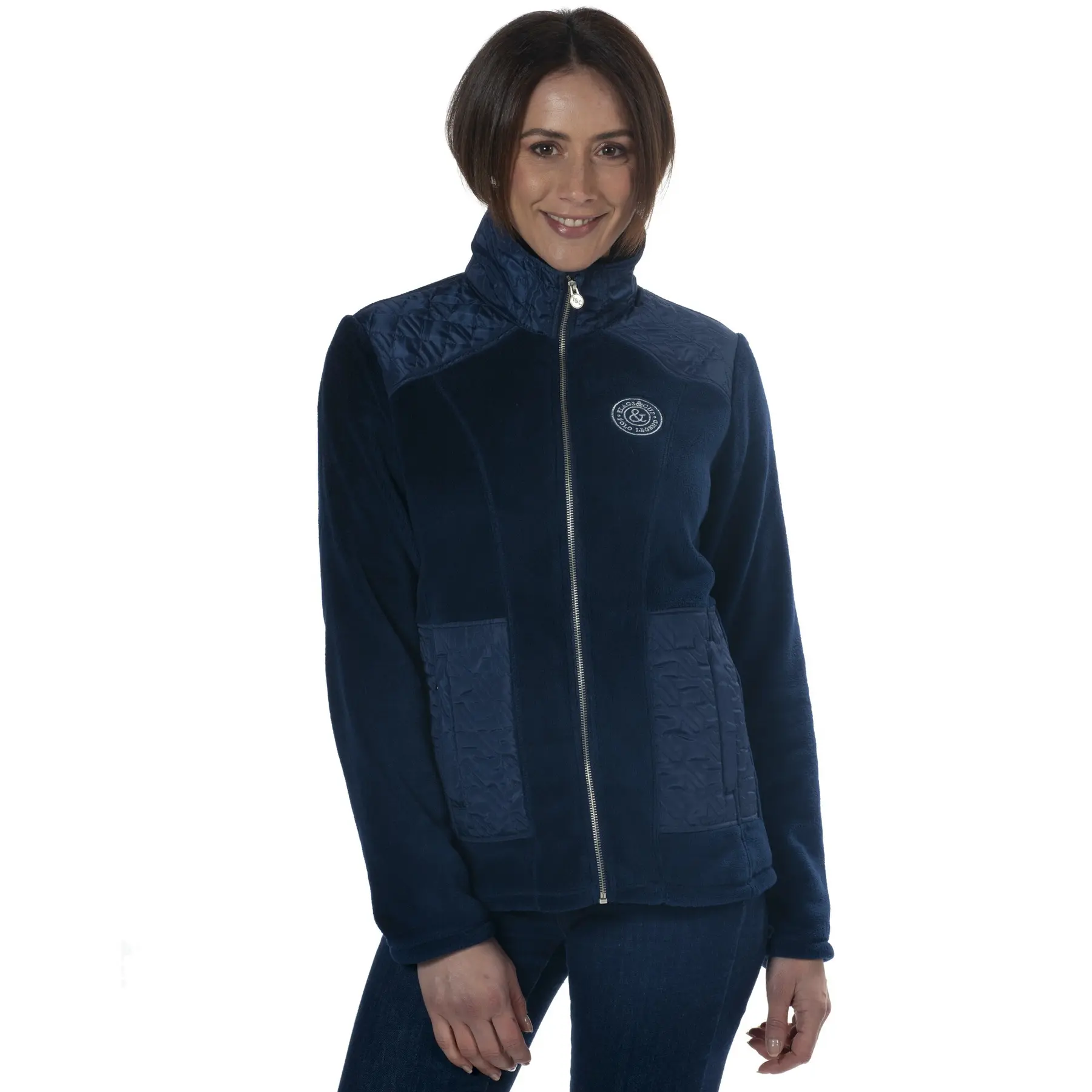 Flags&Cup Women's Bleu Fleece Riding Jacket Hailsa