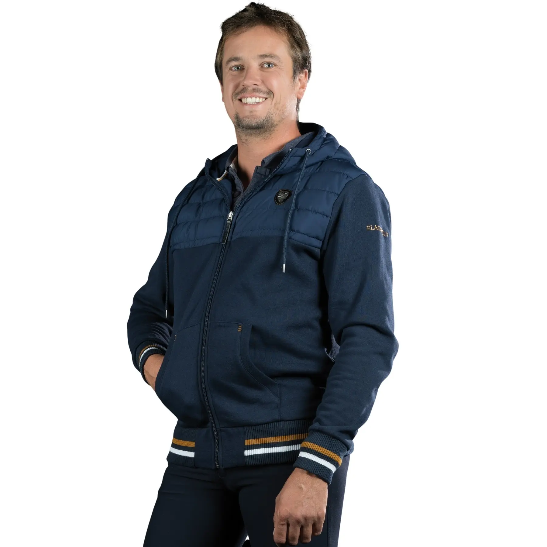 Meilleurs prix pour Sweatshirt équitation à capuche Flags&Cup Eno